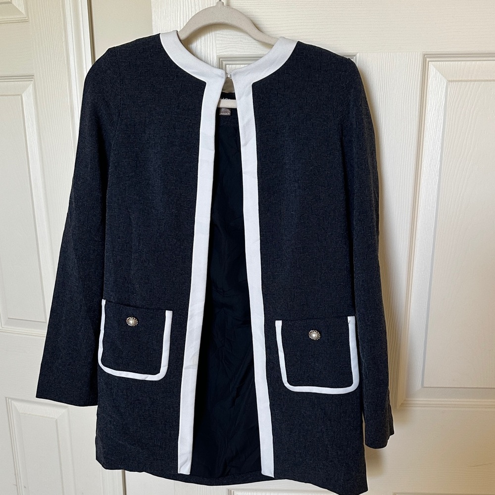 Karl Lagerfeld Navy Jacket with White Trim